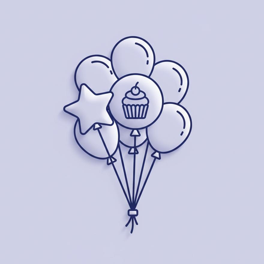 Birthday Balloon Cluster